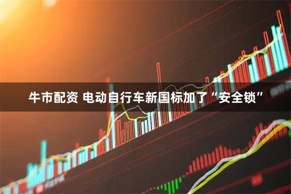 牛市配资 电动自行车新国标加了“安全锁”